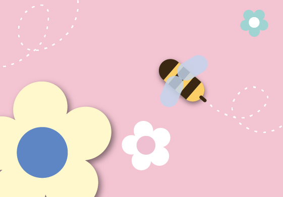 trudi immulstrazione con fiori e ape